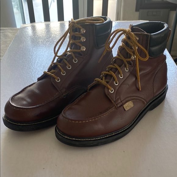 LEATHER NECKS Men’s Vintage Brown Leather Boots Size 12 D. Made in Korea main image 5